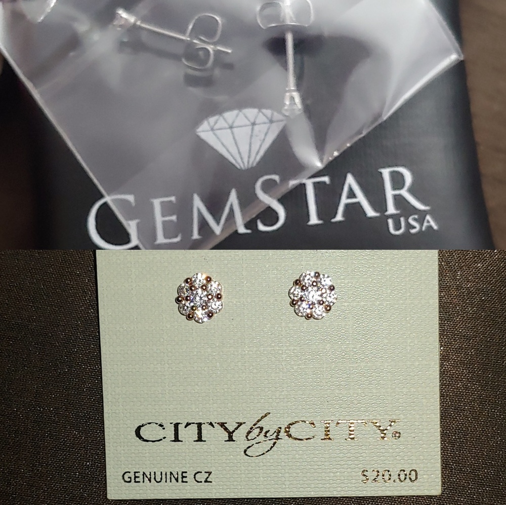 NWT 2 Pairs Rhinestone Earrings